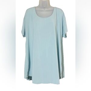 Soma Scoop Neck T-Shirt Short Sleeve Tee Sleep Lounge Women’s Size XL Blue